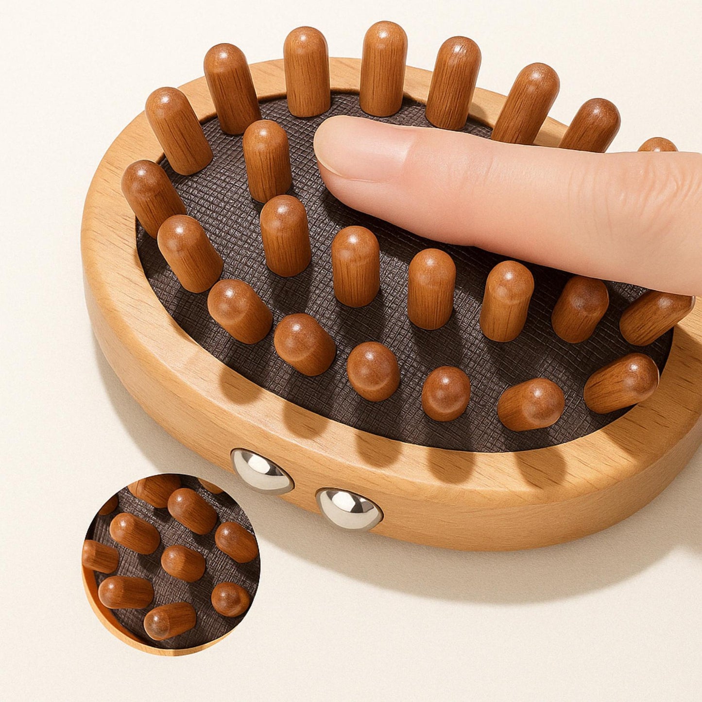 OSKINÉA SculptWood – Brosse Massage Corps & Cuir Chevelu